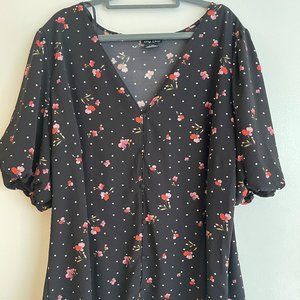 CityChic Spot the Petal Top - L/20